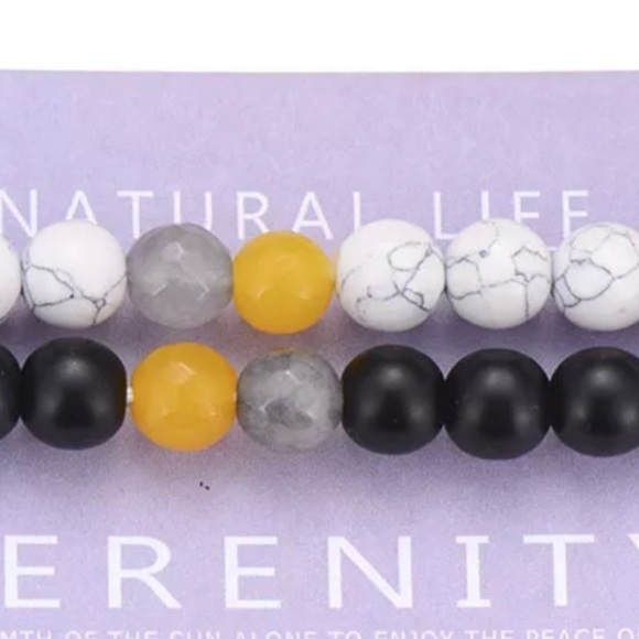 Natural Chakra Serenity Bead Bracelets for Men and Women Strand Bracelet - Picture 3 of 5